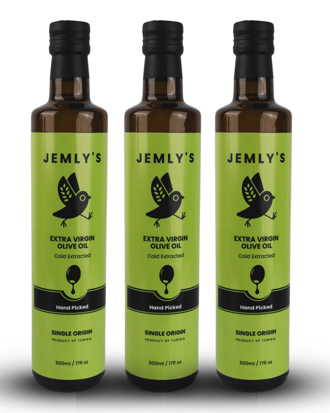 3 × 500ml Bundle | JEMLY'S Extra Virgin Olive Oil 500ml – jemlyshealth