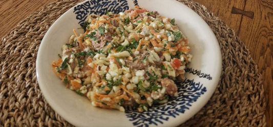 Mediterranean Egg and Tuna Salad with JEMLY'S Extra Virgin Olive Oil
