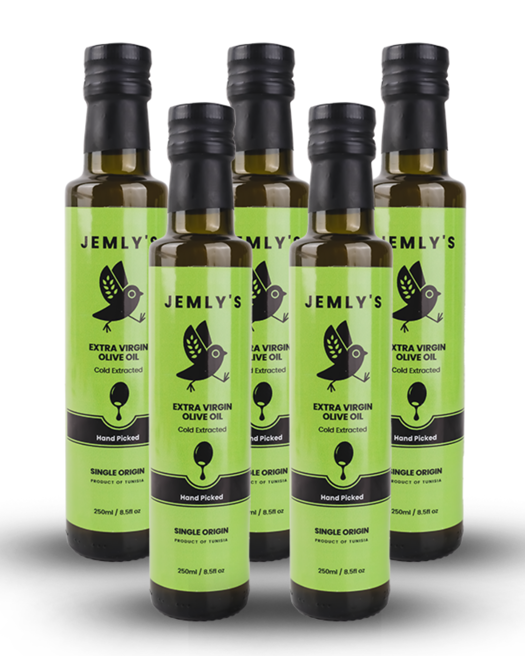 5 × 250ml Bundle | JEMLY'S Extra Virgin Olive Oil 250ml